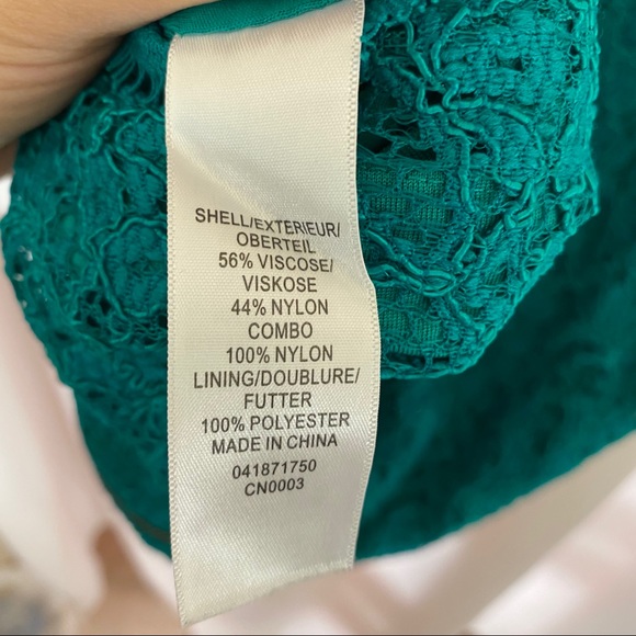 Adrianna Papell Green Lace Cocktail Dress - Picture 7 of 8